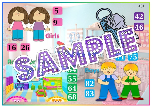 perty Twin theme Tambola Housie (list467_1) - 48