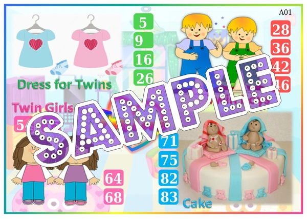perty Twin theme Tambola Housie (list469_1) - 24