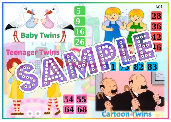 perty Twin theme Tambola Housie (list511_1) - 24