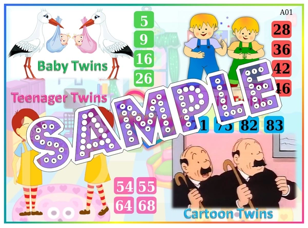 perty Twin theme Tambola Housie (list511_2) - 48