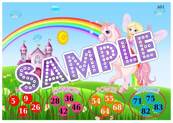 perty Unicorn theme Tambola Housie (list3259_1) - 16
