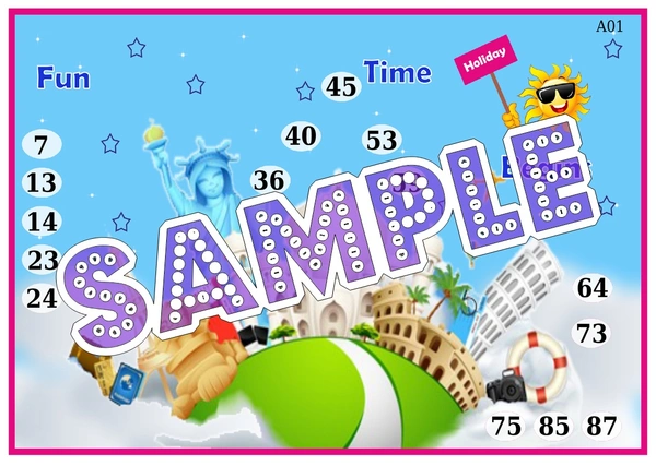 perty Vacation theme Tambola Housie (list1360_1) - 48