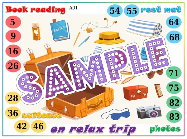 perty Vacation theme Tambola Housie (list2416_1) - 48
