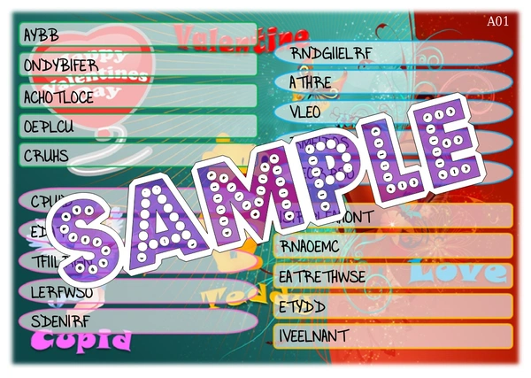 perty Valentine theme Paper Games (list801_1) - 24
