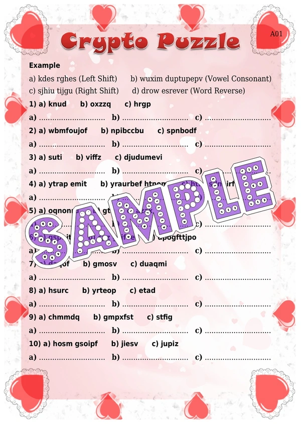 perty Valentine theme Paper Games (list809_1) - 8