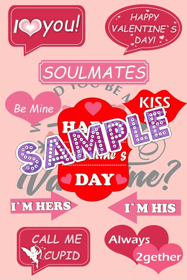 perty Valentine theme Props (list1834) - 6 x 4.4