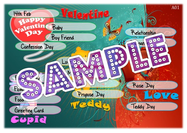 perty Valentine theme Tambola Housie (list686_1) - 16