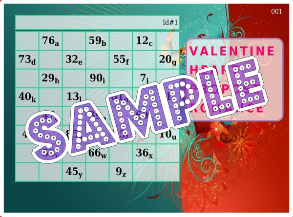 perty Valentine theme Tambola Housie (list802_1) - 16