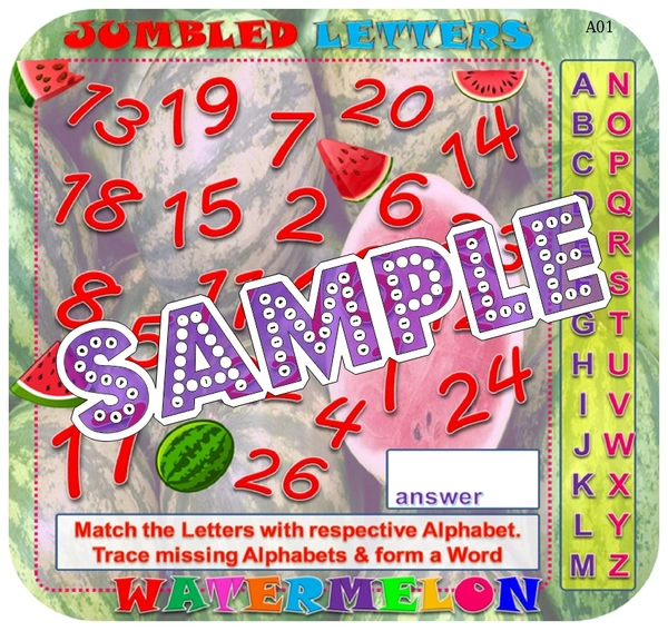 perty Water Melon theme Paper Games (list3272_1) - 12