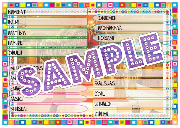 perty Wedding theme Paper Games (list817_1) - 48