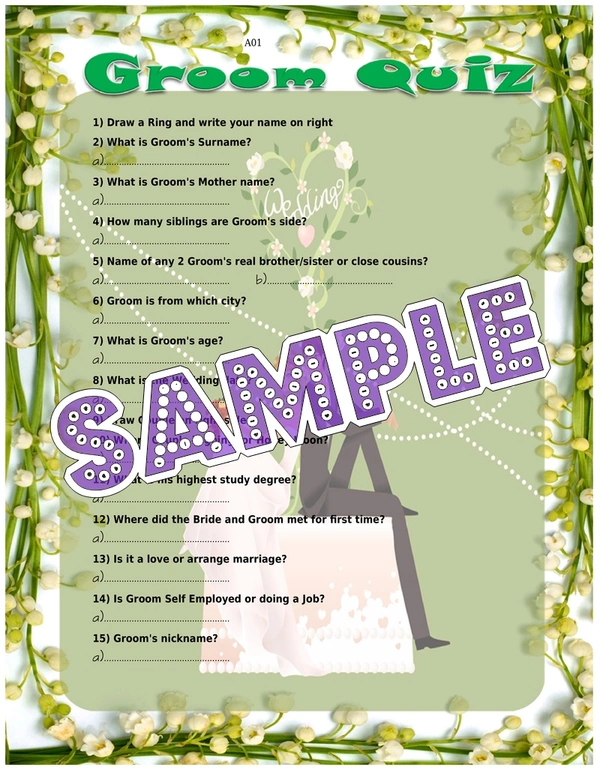 perty Wedding theme Paper Games (list821_1) - 24