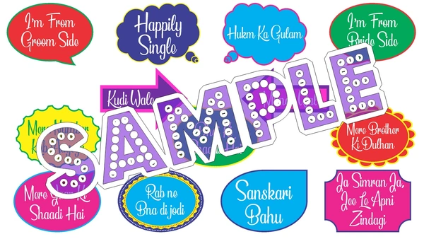 perty Wedding theme Props (list3346) - 12.2 x 8.9