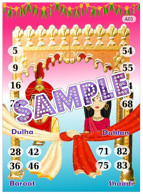 perty Wedding theme Tambola Housie (list1207_1) - 16