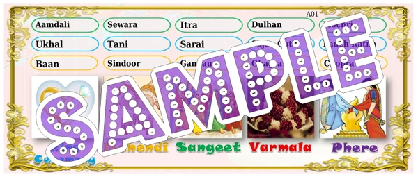 perty Wedding theme Tambola Housie (list2500_1) - 36