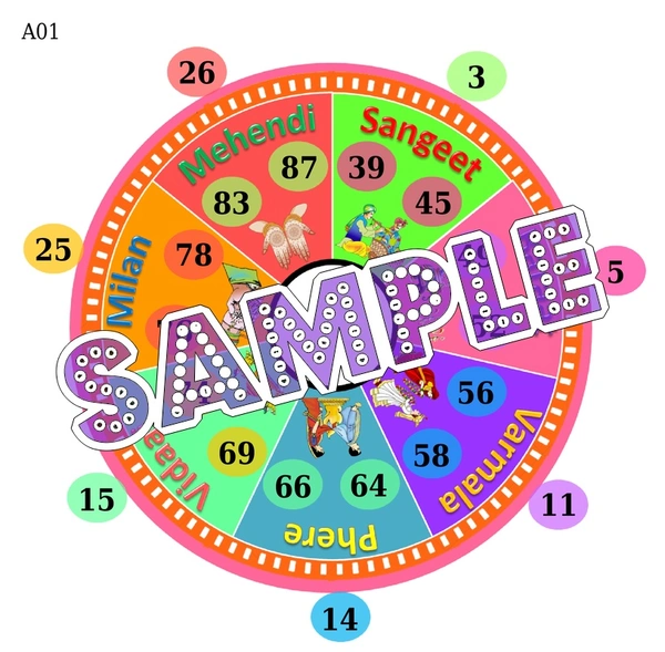 perty Wedding theme Tambola Housie (list2509_1) - 18