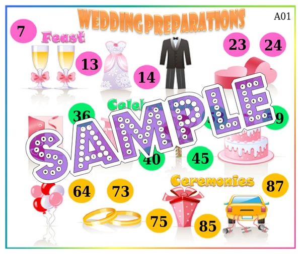perty Wedding theme Tambola Housie (list313_2) - 24