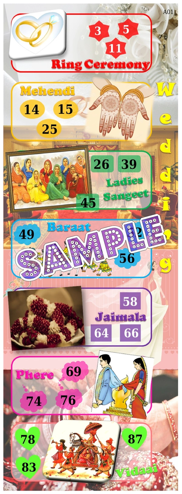 perty Wedding theme Tambola Housie (list657_1) - 8