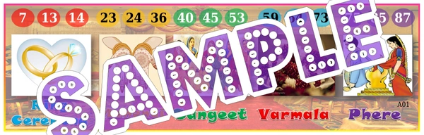 perty Wedding theme Tambola Housie (list709_1) - 24
