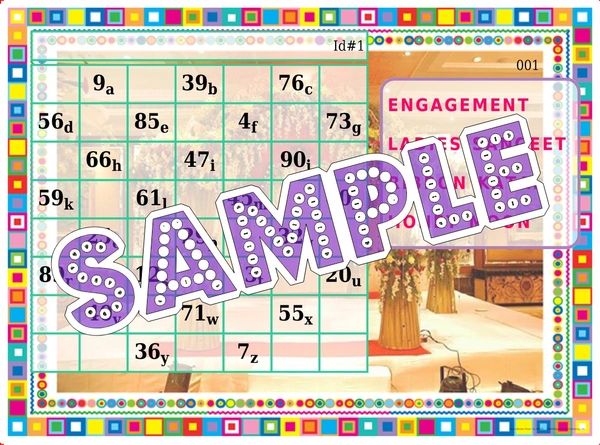 perty Wedding theme Tambola Housie (list818_1) - 16