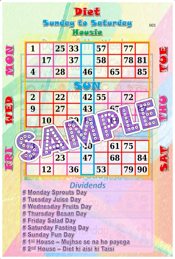 perty Week Days theme Tambola Housie (list3522_1) - 8