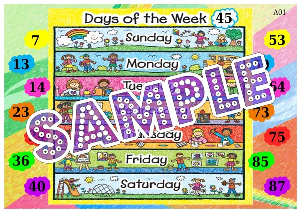 perty Week Days theme Tambola Housie (list533_2) - 48