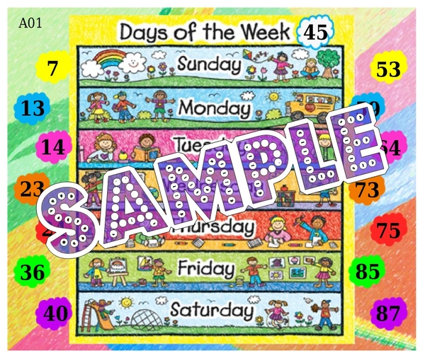 perty Week Days theme Tambola Housie (list533_3) - 24