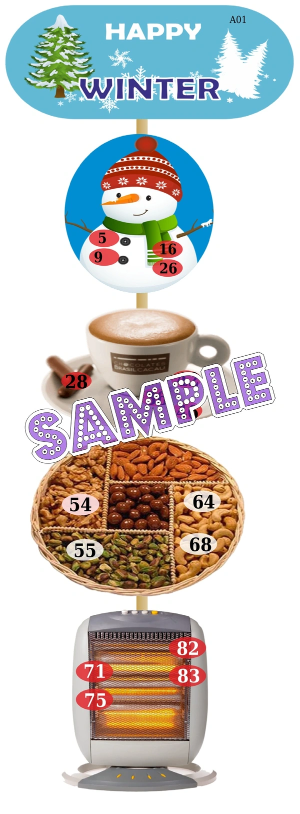 perty Winter theme Tambola Housie (list1485_1) - 24