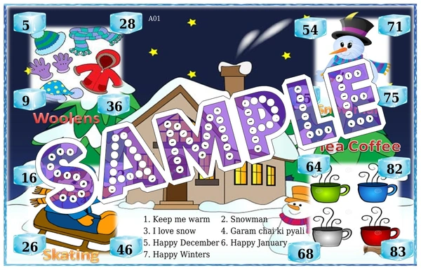 perty Winter theme Tambola Housie (list165_5) - 12