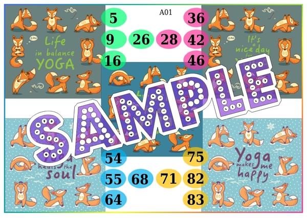 perty Yoga theme Tambola Housie (list2430_1) - 48
