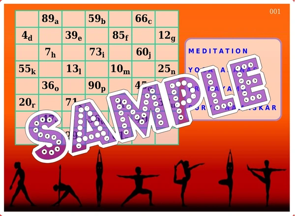 perty Yoga theme Tambola Housie (list2545_1) - 16