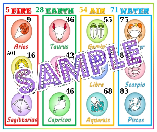 perty Zodiac theme Tambola Housie (list629_1) - 24