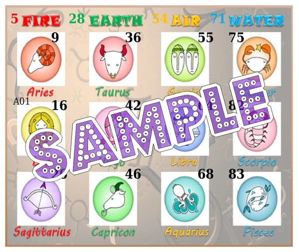 perty Zodiac theme Tambola Housie (list631_1) - 72