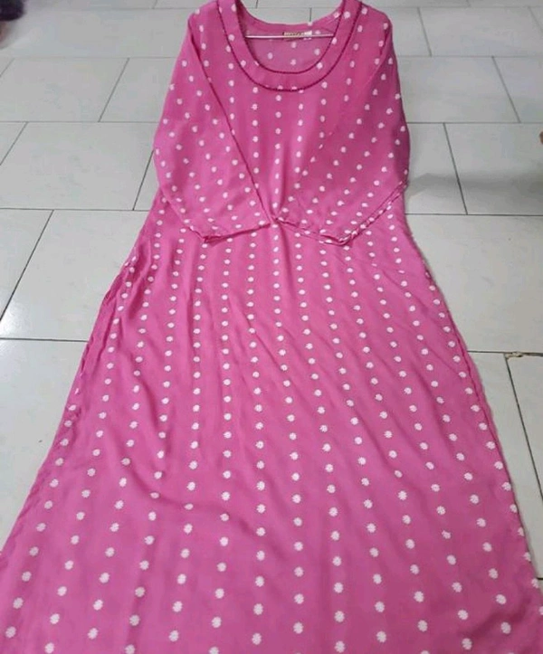 Women's Party Wear Kurti - Magenta / Fuchsia, M