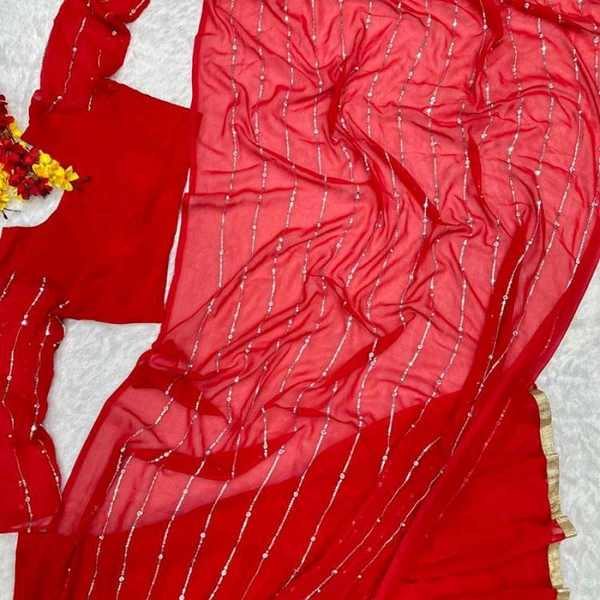  Embroidery Lehenga Choli for Women  - Free, Red