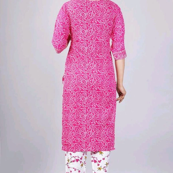  Women Kurtis With Pant Sets - Pink Flamingo, 5XL