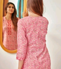 Bindiya Women's Kurta Pant Set - Tickle Me Pink, XL