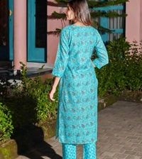 Bindiya Women's Kurta Pant Set - Pelorous, XXL