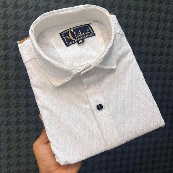 T -Shirt For Men  - White, L