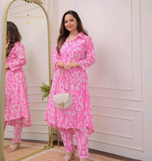 Beautiful Co-ord Set For Women - Blush Pink, XL