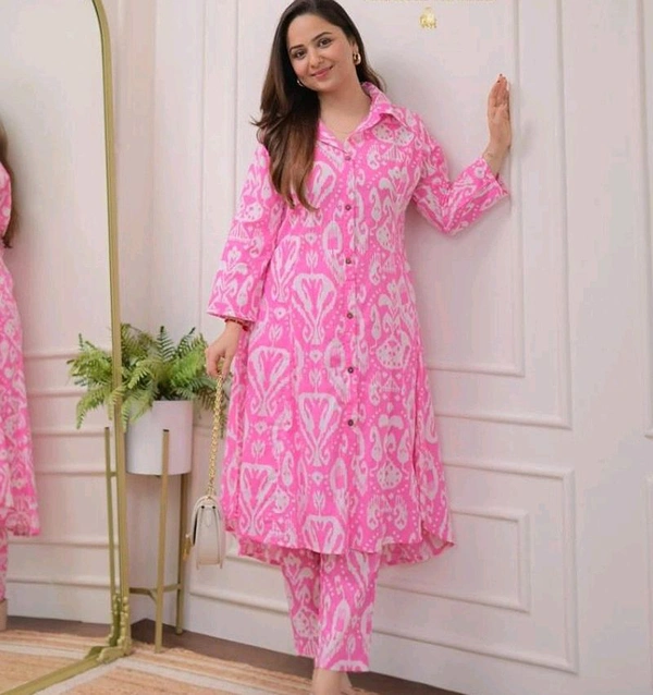 Beautiful Co-ord Set For Women - Blush Pink, XL