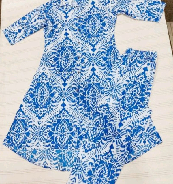 Beautiful Women Stylish Cotton Co-ord Set - Royal Blue, XL