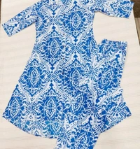 Beautiful Women Stylish Cotton Co-ord Set - Royal Blue, XXL