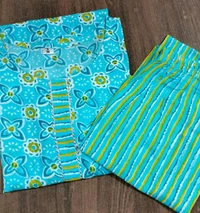 Rayon Kurti with Pant Set for Women - Teal, XL