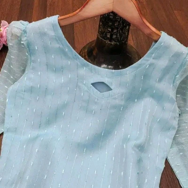 Women's Plain Organza Net Kurti - S, Jungle Mist