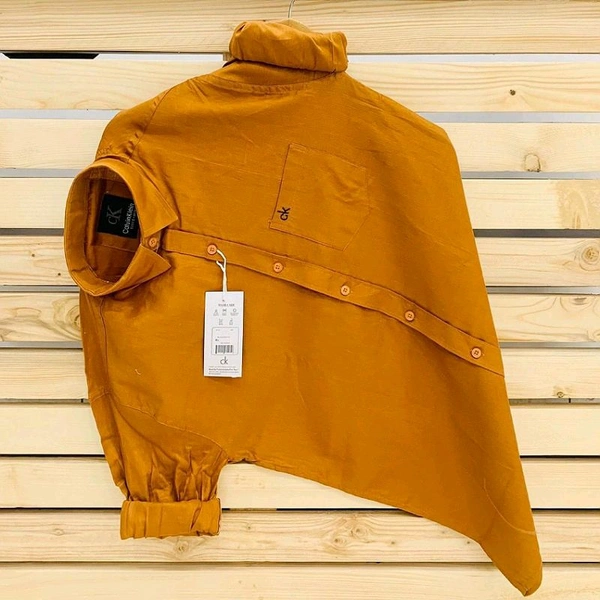 Indian Lehenga Choli Cotton Shirt for Men - XL, Web Orange