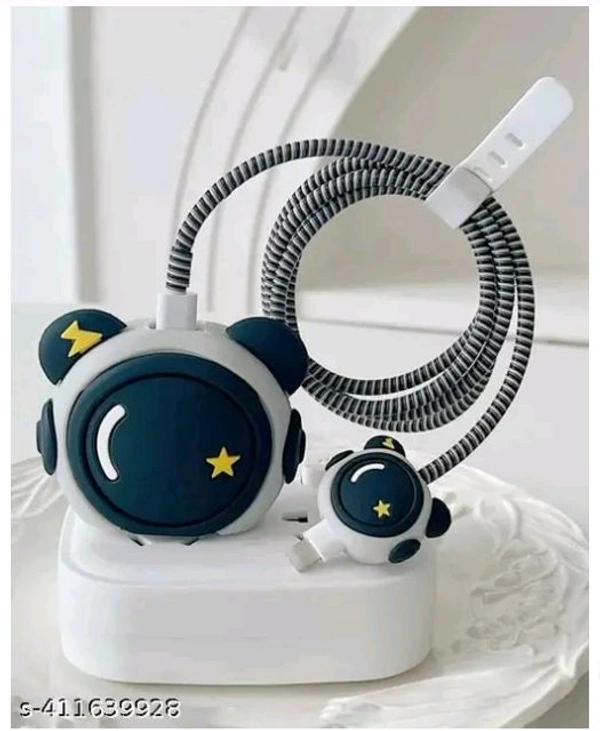 Adorable Cartoon Case Campbell With I Phone And Android Cable 