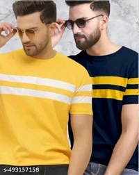 Preeo Men Staylise Streepd T-shirt 