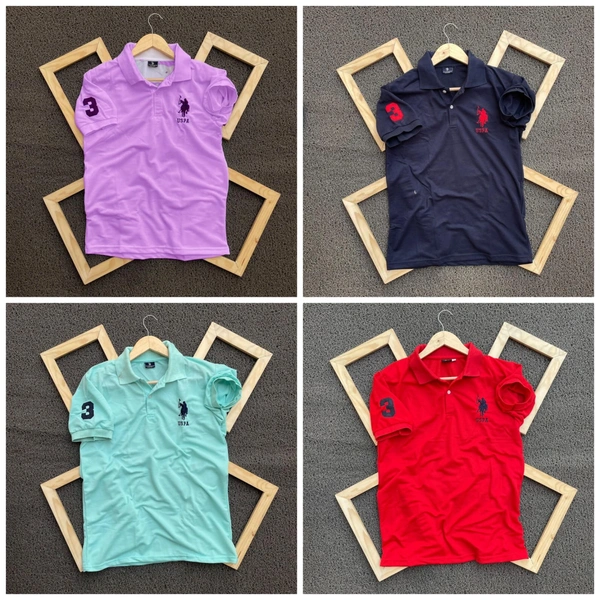 Polo Men's Plain T- Shirt Combo - Pack of 4 | Premium Cotton | Casual Wear - S-36