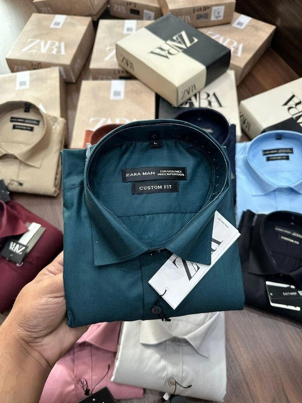 Zara Men Premium Cotton Shirt - L- 40