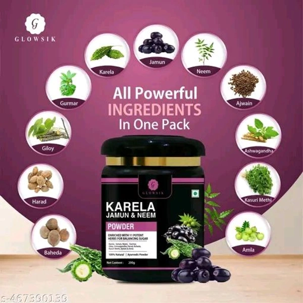 Neem Karela Jamun Suger Control Power - Electric Violet, Free